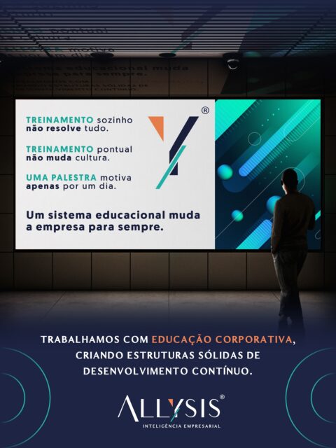 Treinamento isolado não sustenta transformação organizacional. 💡

❕Ações pontuais geram estímulo momentâneo, mas não são suficientes para mudar cultura, comportamento e resultados.

Desenvolver uma empresa exige continuidade, método e alinhamento com a estratégia.

É preciso estruturar o aprendizado como parte do sistema de gestão, não como evento.

Aqui na Allysis, atuamos com Educação Corporativa de forma estratégica, conectando desenvolvimento de pessoas à realidade organizacional, aos processos e aos objetivos do negócio. 📊

☑️ O resultado são equipes mais preparadas, lideranças mais conscientes e uma cultura que evolui com consistência.

Treinar é importante, mas estruturar o aprendizado é o que transforma. 🚀

Quer desenvolver sua empresa de forma contínua e estratégica? Fale conosco!
🔗 Link na BIO.

#educaçãocorporativa #consultoriaempresarial #gestãoestratégica #liderança #AllysisInteligênciaEmpresarial