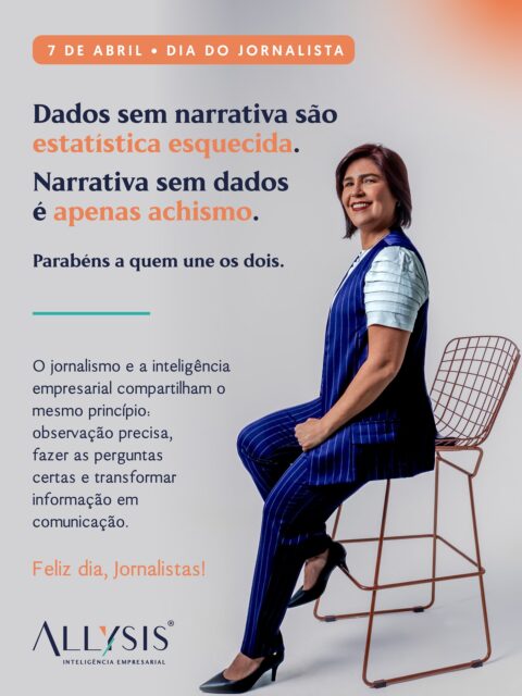 Hoje, no Dia do Jornalista, celebramos todos que escolheram a informação como instrumento de transformação! 📰👩🏻‍💼

Vocês nos lembram que os fatos, quando bem apurados, têm o poder de mudar organizações, mercados e vidas. ✨

O jornalismo nos ensina algo que carregamos no DNA da Allysis e que está fortemente presente na formação da nossa sócia-proprietária @viviane.maia.1614: nada substitui o olhar atento, a escuta ativa e a leitura profunda da verdade.

☑️ O jornalista vai a campo. A Allysis também.
Ele começa na escuta, no olhar detalhado sobre o que realmente está acontecendo.

Afinal, informação sem investigação pode virar fake news.
Estratégia sem dados é apenas achismo.

Por isso, hoje homenageamos todos os jornalistas que escolheram ir além da superfície. Vocês nos lembram todos os dias por que isso importa. 📢

Parabéns a quem decifra o mundo para que ele faça mais sentido! 🌐🤍

#DiaDoJornalista #InteligênciaEmpresarial #GestãoEstratégica #ComunicaçãoEmpresarial #AllysisInteligênciaEmpresarial